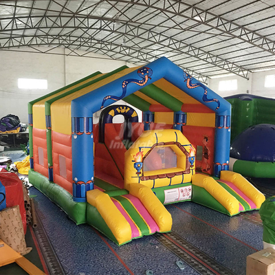 casa Bouncy de salto do OEM do castelo do leão-de-chácara inflável do PVC de 0.55mm para crianças e adultos