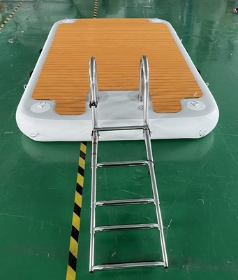 Escada de aço de EVA Inflatable Dock Floats Water Mat Floating Platform With Stainless