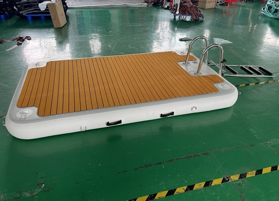 Escada de aço de EVA Inflatable Dock Floats Water Mat Floating Platform With Stainless