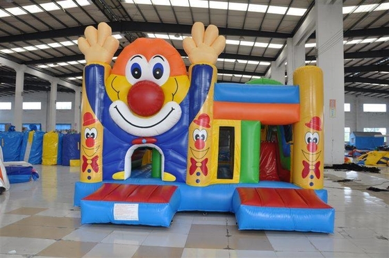 Castelo inflável do leão-de-chácara da corrediça do castelo de Theme Inflatable Jumping do palhaço