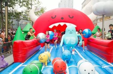 Corrediça de água tropical dos brinquedos infláveis gigantes exteriores para o adulto, categoria comercial