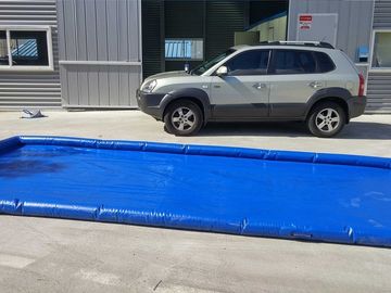 Retenção azul flexível da água das esteiras da lavagem de carros que imprime o dobro - ponto do Tripple