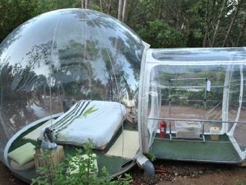 Barraca inflável do acampamento do espaço livre inflável exterior transparente da barraca do gramado para a família