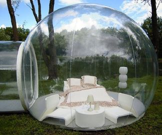 Barraca inflável do acampamento do espaço livre inflável exterior transparente da barraca do gramado para a família