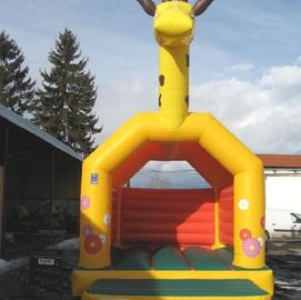 Girafa Bouncy do castelo do salto comercial Um PVC do quadro EN14960 0.55MM
