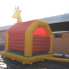 Girafa Bouncy do castelo do salto comercial Um PVC do quadro EN14960 0.55MM