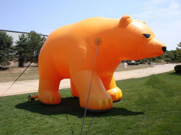 Anunciando o urso polar do amarelo inflável dos desenhos animados com o ventilador do CE/UL
