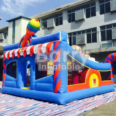 Fogo - campo de jogos colorido interno Jumper Bounce House do leão-de-chácara inflável resistente