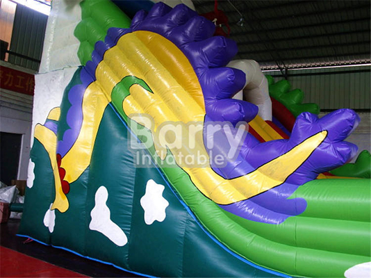 Corrediças de água infláveis comerciais do arco-íris de encerado do PVC para crianças