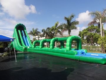 36 pés de verde inflável das corrediças de água do casco alto por muito tempo louco molharam a corrediça com associação