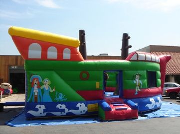Casa de salto combinado inflável da corrediça do navio de pirata para a festa de anos
