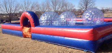 Jogos exteriores infláveis materiais infláveis maravilhosos do PVC/TPU do autódromo da bola de Zorb