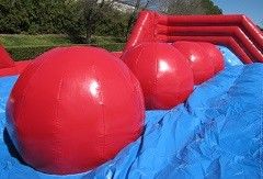Caminhada interativa inflável grande de Brige dos jogos de Baller do Wipeout da esfera para o campo de jogos