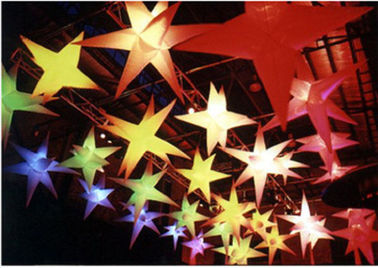 Estrela afortunada conduzida bonita de pano inflável de Oxford da estrela para a iluminação da fase