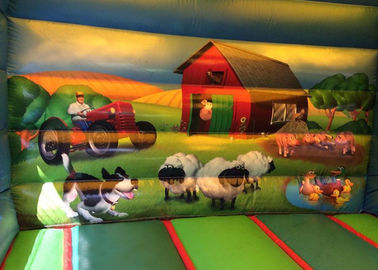 Casa inflável do salto do pátio grande com corrediça para adolescentes novos