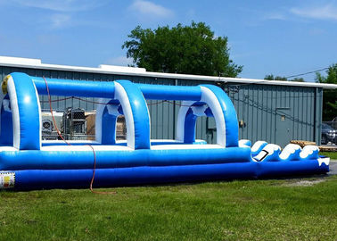 Corrediças de água infláveis comerciais da única pista azul para adultos e crianças