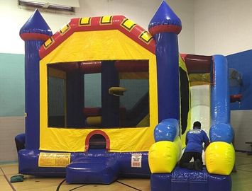 O quintal caçoa castelos bouncy pequenos do PVC do leão-de-chácara inflável 0.55mm para a festa de anos