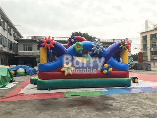 da flor Bouncy do castelo do PVC de 0.55mm parque temático inflável vegetal do campo de jogos de Funcity