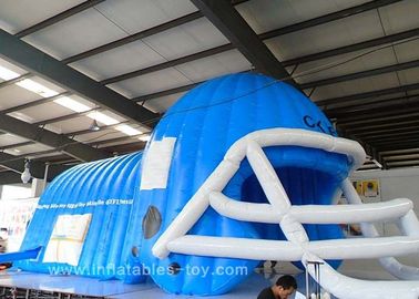 Túnel inflável do capacete de futebol dos grandes incursores americanos do preto azul