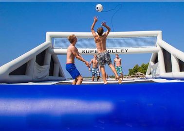 Corte de voleibol inflável inflável da água azul dos jogos dos esportes de Ourdoor