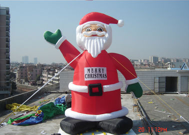 Customzied 6M Ssanta inflável Claus, balão de ar do PVC Papai Noel para anunciar