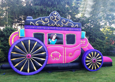 12' x 18' ou tamanho personalizado caçoam a impressão cor-de-rosa da princesa Inflável Transporte Castelo Com