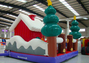 Casa inflável nova do leão-de-chácara de Papai Noel do Feliz Natal para o campo de jogos das crianças