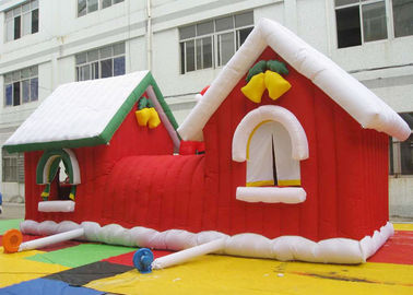 Decoração inflável personalizada de Santa Claus Bouncy Castle For Xmas do Feliz Natal