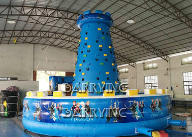Crianças azuis tipo de escalada inflável congelado arena esportiva inflável material da parede do PVC