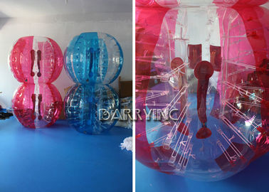As crianças infláveis exteriores brincam a bola material da bolha do meio azul de 1.8M TPU/bolas vermelhas da bolha