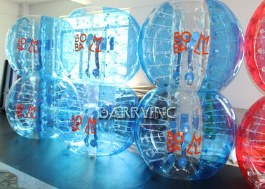 O futebol inflável transparente durável 1,5 da bolha mede a espessura de 100% TPU 1mm