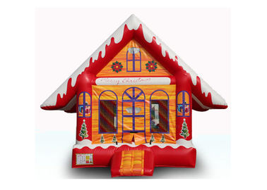 Casa de salto do leão-de-chácara combinado inflável grande da corrediça da casa do salto do festival para o Natal