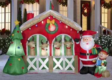 Casa impermeável de anúncio feita sob encomenda gigante do Natal de pano de Inflatables Oxford