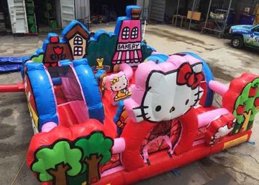 Campo de jogos inflável da criança de Hello Kitty com corrediça, castelo Bouncy adulto comercial