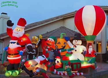 Decorações infláveis exteriores do Natal dos produtos infláveis coloridos da propaganda