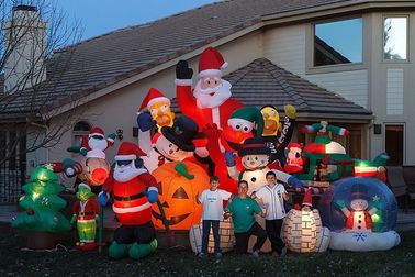 Decorações infláveis exteriores do Natal dos produtos infláveis coloridos da propaganda