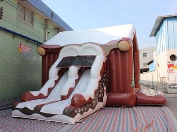 Corrediça da casa do salto das decorações de Inflatables do Natal combinado com corrediça durante o inverno