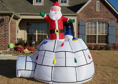 Decorações do Natal que anunciam Inflatables Papai Noel e barraca vermelhos grandes