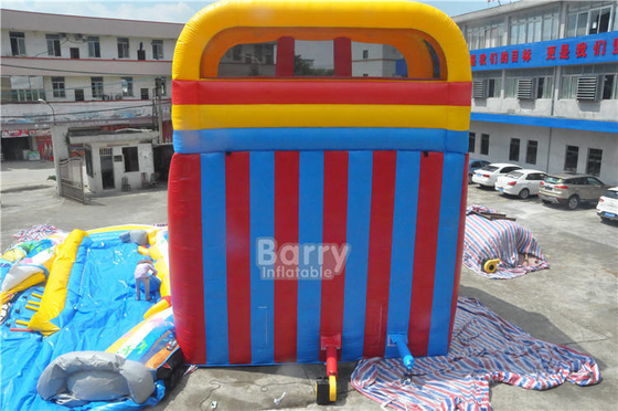 Brinquedos infláveis ​​para crianças escorregador inflável de pista dupla de PVC de 0,55 mm para playground