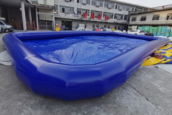 jogos infláveis azuis do divertimento da piscina da categoria comercial do PVC de 0.9mm