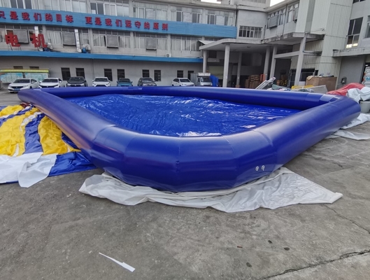 jogos infláveis azuis do divertimento da piscina da categoria comercial do PVC de 0.9mm