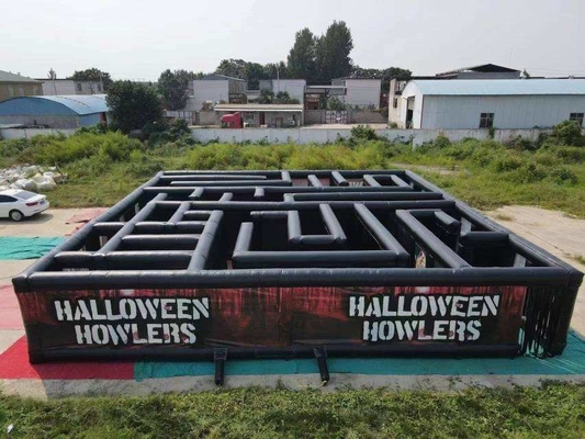 Labirinto Divertido de Halloween Casa Inflável Inflável de PVC 0,55mm
