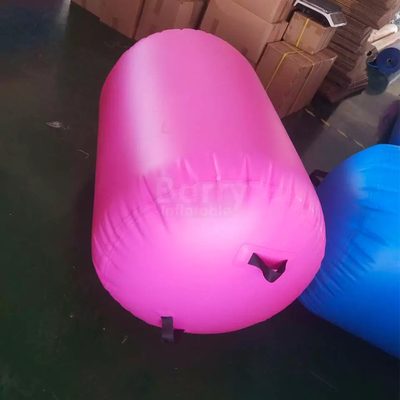 Barril de rolo de ar inflável de 75 cm e 90 cm de diâmetro fácil de mover cor rosa