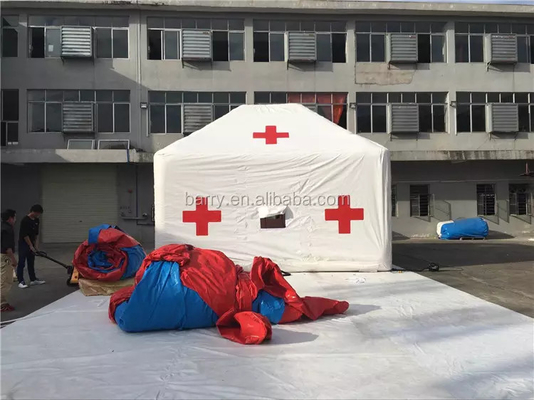 Barraca de hospital inflável médica de lona de pvc resistente à água para emergências