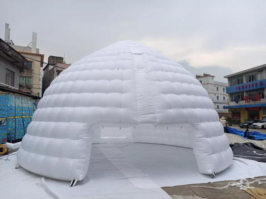 Barraca inflável branca personalizada para eventos com cúpula grande iglu inflável para festas