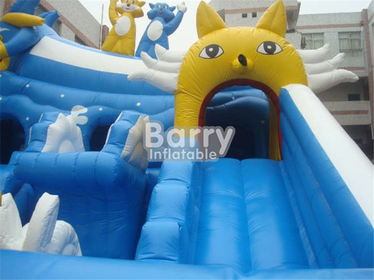 Castelo de salto combinado 6mL*5mW*3mH do leão-de-chácara inflável do divertimento do divertimento