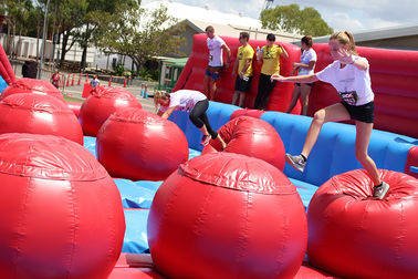 o PVC 5k inflável de 0.55mm corre/equipamento vermelho grande inflável comercial do evento do curso de obstáculo