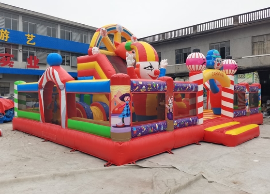 do tema inflável do palhaço da cidade do divertimento do campo de jogos do PVC de 0.55mm castelo Bouncy 10mL*7mW*4mH