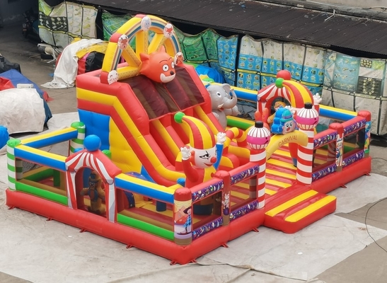 do tema inflável do palhaço da cidade do divertimento do campo de jogos do PVC de 0.55mm castelo Bouncy 10mL*7mW*4mH