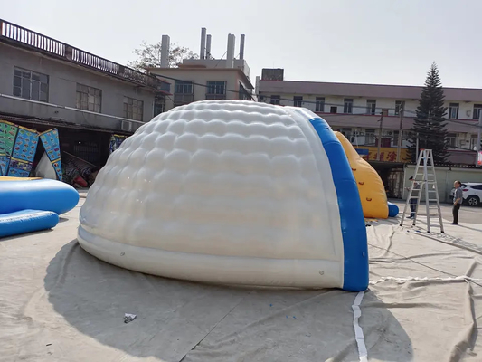 Digitas que imprimem a barraca de acampamento inflável feita sob encomenda apertada do iglu do ar da barraca do iglu da explosão